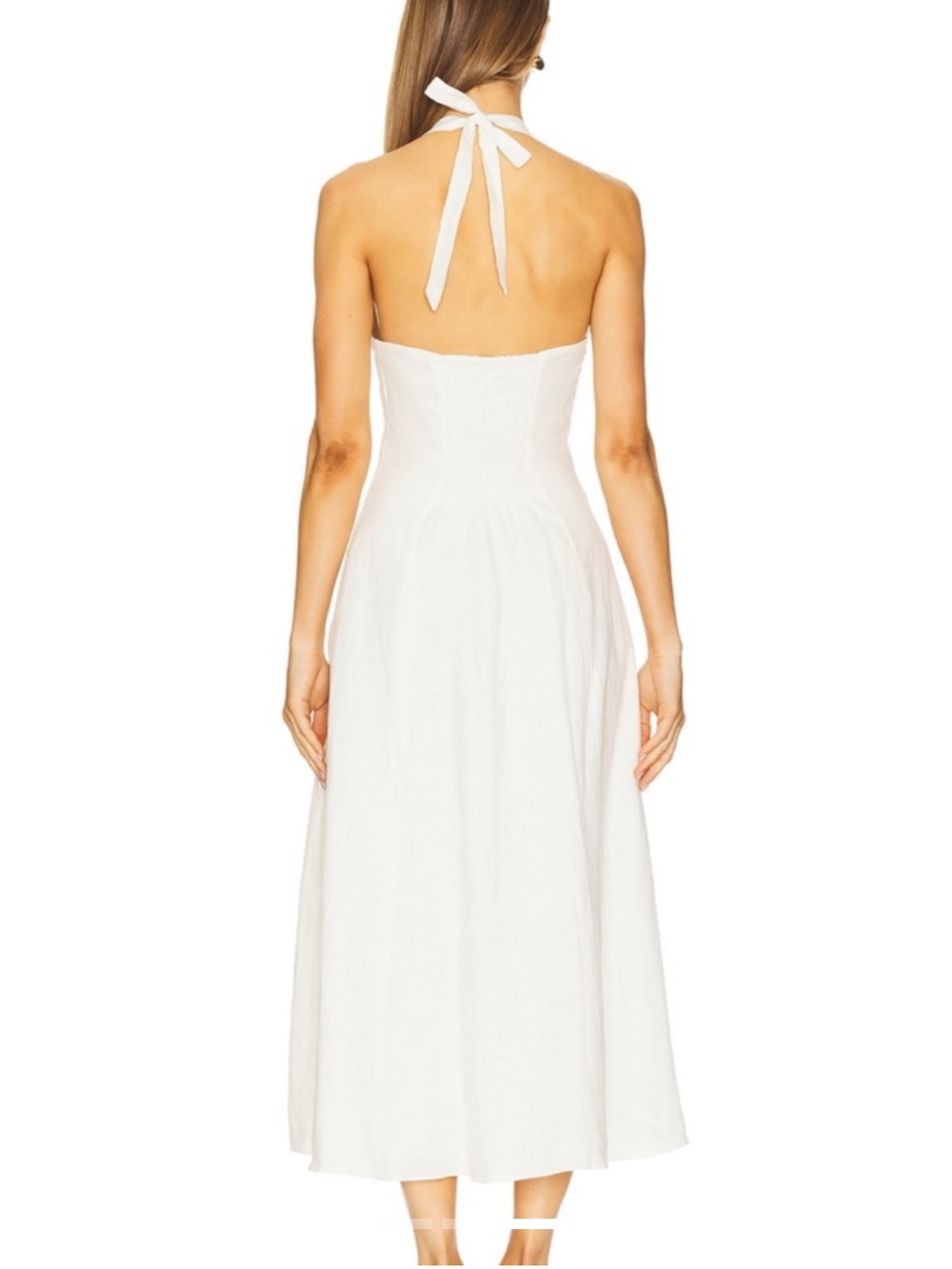 FAITHFULL THE BRAND Marie Midi Dress in White - Picture 2 of 7